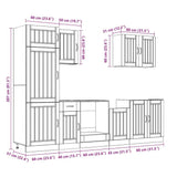 ZNTS 7 Piece Kitchen Cabinet Set Kalmar White Engineered Wood 3314771