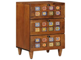 Sideboard with Drawer Walnut 40 x 33 x 75 cm Solid Mango Wood 4018247