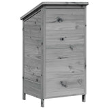 Garden Shed with Roof Grey 59 x 56 x 113.5 cm Solid Fir Wood 42033454