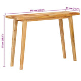 Dinning Table Natural 100 x 35 x 75 cm Solid Mango Wood 4104622