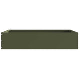 Lawn Edging 6 pcs Olive Green 60 x 60 x 13 cm Steel 874737