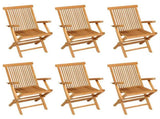 7 Piece Garden Dining Set Solid Teak Wood 3059596