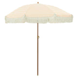 Beach Parasol Yellow and White 160 x 160 x 196 cm 42006679
