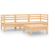 4 Piece Garden Lounge Set Solid Pinewood 3082467