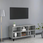 TV Cabinet with Metal Legs Grey Sonoma 103.5x30x50 cm 813156