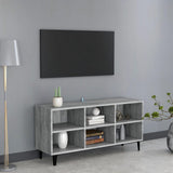 TV Cabinet with Metal Legs Grey Sonoma 103.5x30x50 cm 813156