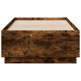 Bed Frame without Mattress Smoked Oak 75x190 cm Small Single 3209762