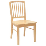 Dining Chairs 2 pcs Natural 50 x 52.5 x 91 cm Solid Rubber Wood 42020450