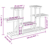 Flower Stand 110x25x73 cm Solid Wood Fir 362854