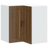 Kitchen Wall Corner Cabinet "Porto" Brown Oak Engineered Wood 854104