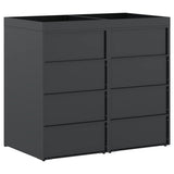 Wheelie Bin Storage for 2 Bins Anthracite 136 x 77.5 x 121.5 cm 3394743