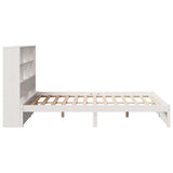 Bookcase Bed without Mattress White 140x200cm Solid Wood Pine 3322394