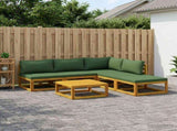 Sofa Set 6 pcs Natural Solid Acacia Wood 3417268