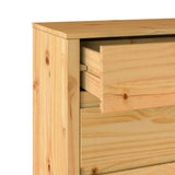 Chest of Drawers Drammen Oak 76.5 x 40 x 91 cm Solid Pine wood 42003052