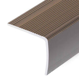 Stair Nosings in L-shape 15 pcs Aluminium 100 cm Brown 146764