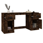 Desk with Cabinet Smoked Oak Engineered Wood 3185332