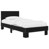 Bed Frame with Headboard Black Oak 80 x 200 cm Engineered Wood 8009087