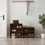 Shoe Cabinet Brown Oak 102x36x60 cm Engineered Wood 831403