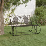 Rocking Bench Black Steel Standard Rocking Bench Rectangular 318829