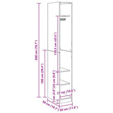 Wardrobe Artisian Oak 30x50x200 cm Engineered Wood 3307692