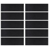 Stair Treads 10 pcs 25x75 cm Rubber 155637