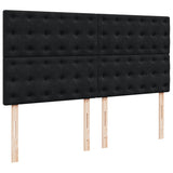 Box Spring Bed with Mattress Black 200x200 cm Velvet 3291016