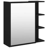 803309 Bathroom Mirror Cabinet Black 62,5x20,5x64 cm Engineered Wood