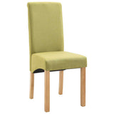Dining Chairs 4 pcs Green Fabric 249278