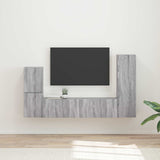 TV Cabinet Set Wall-mounted 4 pcs Grey Sonoma Engineered Wood 3409030