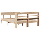 Bed Frame without Mattress 150x200 cm King Size Solid Wood Pine 3306621