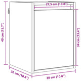 Wall Cabinet Wax Brown 30 x 30 x 40 cm Solid Pine Wood 869867