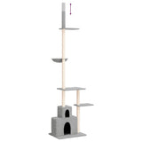 Floor to Ceiling Cat Tree Light Grey 250.5-276.5 cm 171721