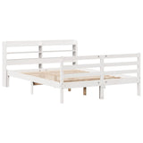 Bed Frame with Headboard without Mattress White 140x190 cm 3306638