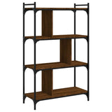 Bookcase 4-Tier Brown Oak 76x32x123 cm Engineered Wood 833939