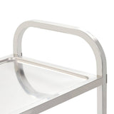 50912 2-Tier Kitchen Trolley 96,5x55x90 cm Stainless Steel