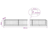 Gabion with 3.5 mm Wire and 10x10 cm Mesh 400x100x50 cm 3463370