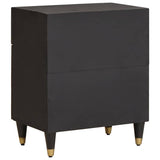 Bedside Cabinet with Door with Drawer Black 50 x 33 x 60 cm 4018819