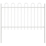Garden Fence White 3.4 x 1 m Powder-coated steel 3334045