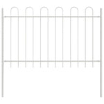 Garden Fence White 6.8 x 0.8 m Powder-coated steel 3334084