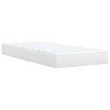 Box Spring Bed with Mattress White 80x200 cm Faux Leather 3286097