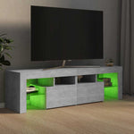 TV Cabinet with LED Lights Concrete Grey 140x36.5x40 cm 804368