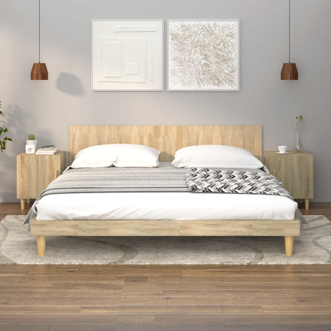 Bedside Cabinets 2 pcs Sonoma Oak Engineered Wood 812049