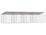 Dog Cage with Roof Silver 800 x 200 x 256 cm Steel and PE 3368300