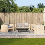 ZNTS 2 Piece Garden Lounge Set Solid Wood Pine 3216895