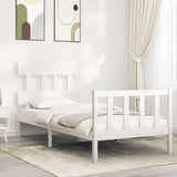 Bed Frame without Mattress White 100x200 cm Solid Wood Pine 3193327
