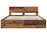Bed Frame with Headboard Old Wood 150 x 200 cm Engineered wood 3407866