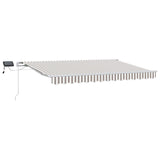 Retractable Awning Light Grey and White 600 x 300 cm 3426474