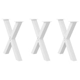 Dining Table Legs X-Shaped 3 pcs White 70x cm Steel 4012989