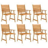 Outdoor Dining Set Warm Brown Solid Acacia Wood Large Seats Many 3057846