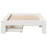 Bed Frame without Mattress White 75x190 cm Small Single Solid Wood Pine 3309024